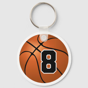 Basketball Nummer 8 Schlüsselanhänger