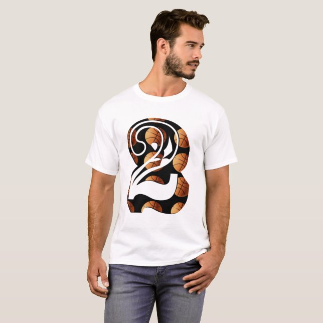 Basketball Nummer zwei, Logo, T-Shirt (Vorne ganz)