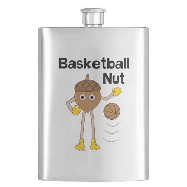 Basketball-Nut Flachmann (Vorderseite)