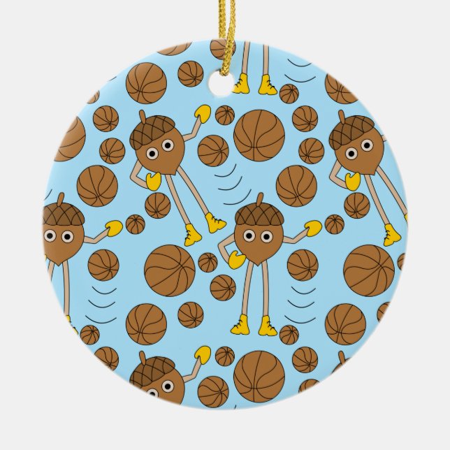 Basketball Nut Pattern Keramik Ornament (Vorne)