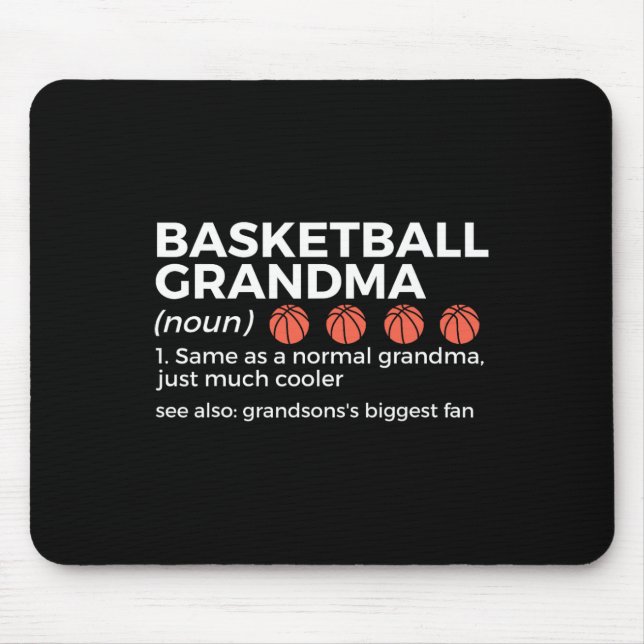 Basketball Oma Definition Grandsons größte F Mousepad (Vorne)