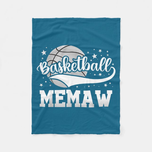 Basketball Oma  Fleecedecke (Vorderseite)