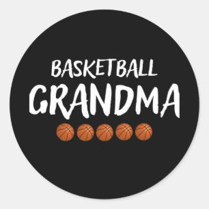 Basketball Oma Großmutter Grammy Nana Mimi Runder Aufkleber