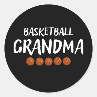 Basketball Oma Großmutter Grammy Nana Mimi Runder Aufkleber