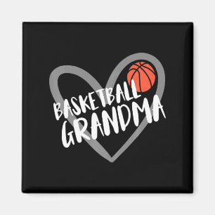 Basketball-Oma Herz  Magnet