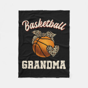 Basketball Oma Leopard Basketball Spieler Fleecedecke