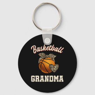 Basketball Oma Leopard Basketball Spieler Schlüsselanhänger