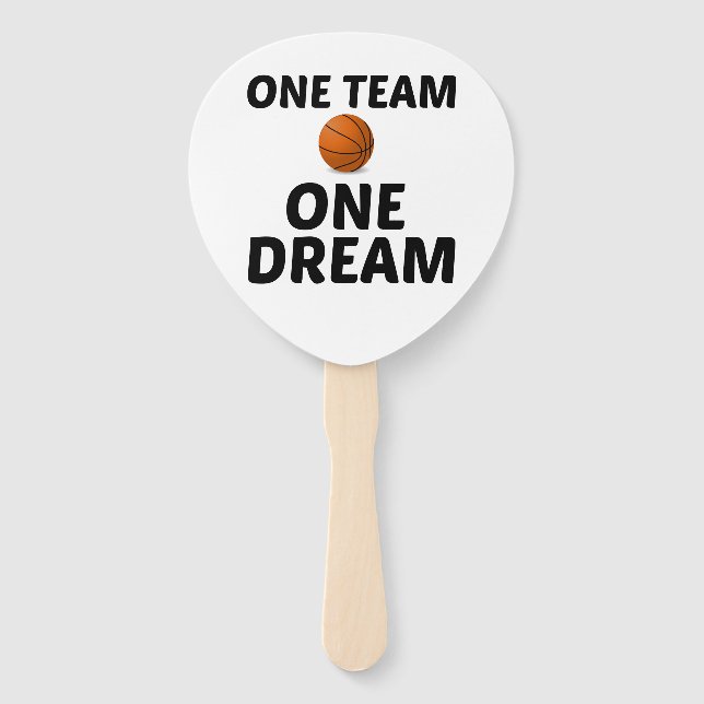 BASKETBALL ONE TEAM ONE DREAM FÄCHER (Vorderseite)