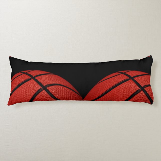 Basketball orange und schwarz seitenschläferkissen (Vorderseite)