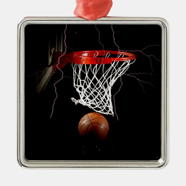 Basketball Ornament Aus Metall (Vorne)