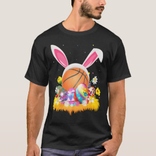 Basketball Ostereier Gewitter Basketball Bunny Ohr T-Shirt