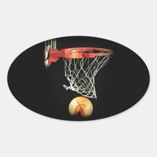 Basketball Ovaler Aufkleber