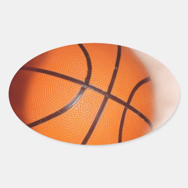 Basketball Ovaler Aufkleber (Vorderseite)