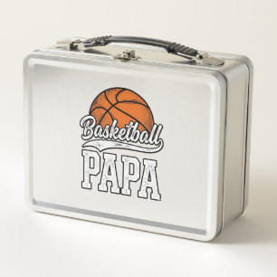 Basketball-Papa-Vintage-Schriftzug-Shirt-Design_1 Metall Brotdose