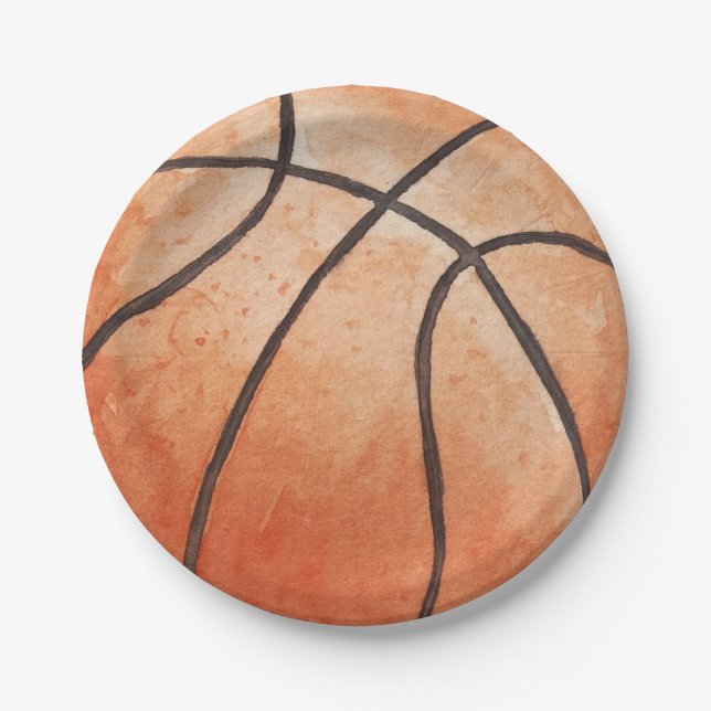 Basketball-Papierteller Pappteller (Vorderseite)