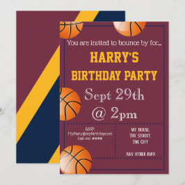 Basketball-Party Einladung bearbeitet