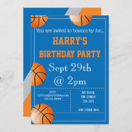 Basketball-Party Einladung bearbeitet