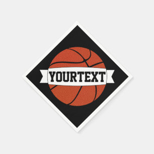 Basketball-Party für Teamname oder Textsport Serviette