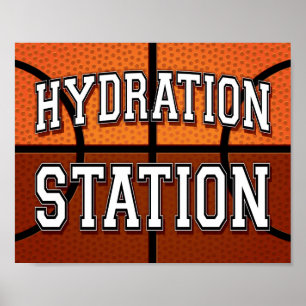 Basketball Party HYDRATION STATION Schild