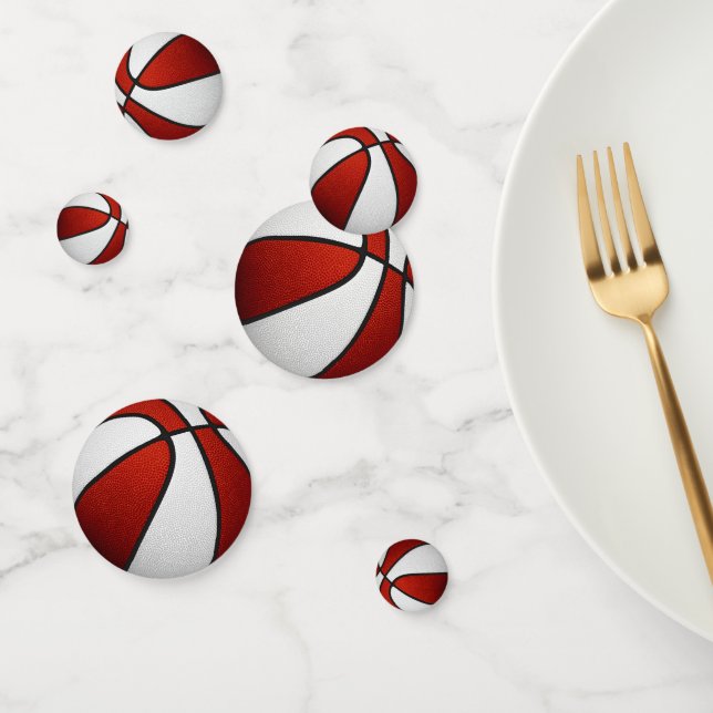 Basketball-Party in Rot-Weiß Konfetti (Gruppe)