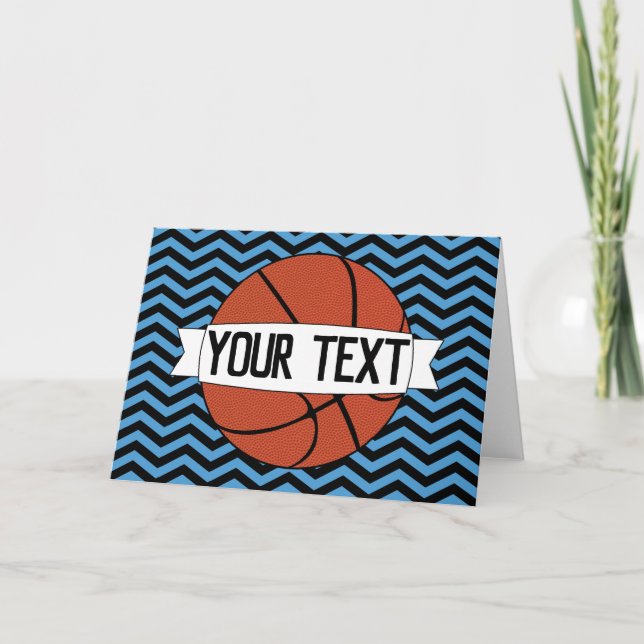 Basketball-Party - Kundenname und Farbempfehlung Karte (Vorderseite)