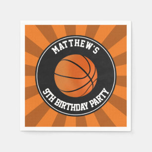 Basketball Party Paper Drinks Napkins Serviette