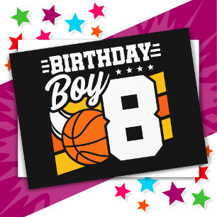Basketball-Party-Thema für 8-jährige, 8. Geburtsta Postkarte