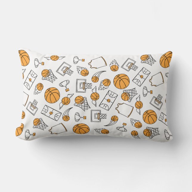 Basketball Pattern Kissen werfen (Vorderseite)