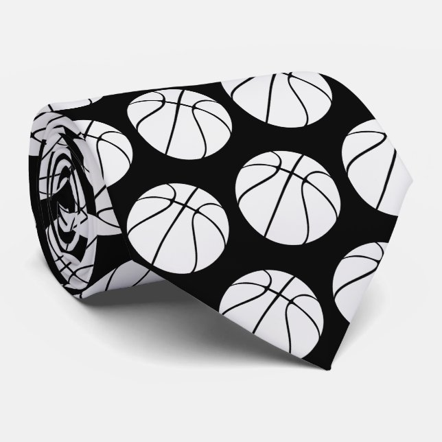 Basketball Pattern Neck Tie Krawatte (Gerollt)