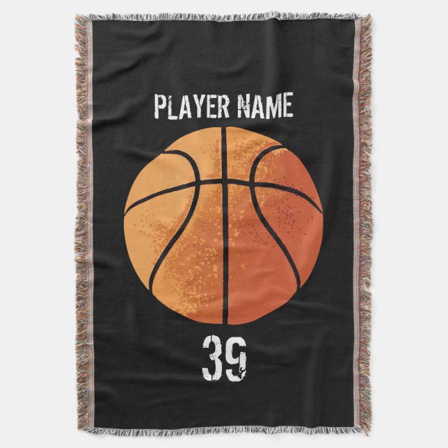 Basketball (personalisierbar) decke (Vorderseite Vertikal)