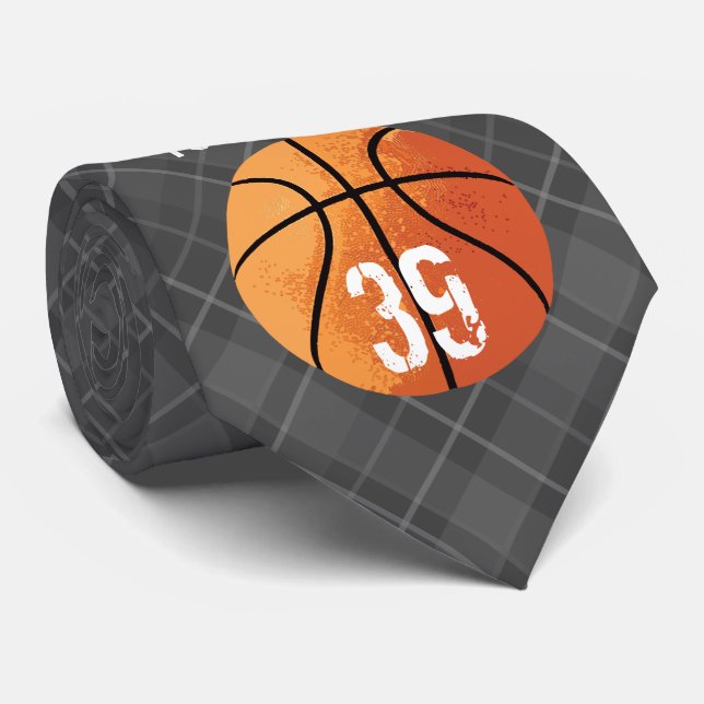Basketball (personalisierbar) krawatte (Gerollt)