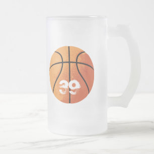 Basketball (personalisierbar) mattglas bierglas