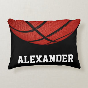 Basketball Personalisiert mit Name und Nummer Zierkissen