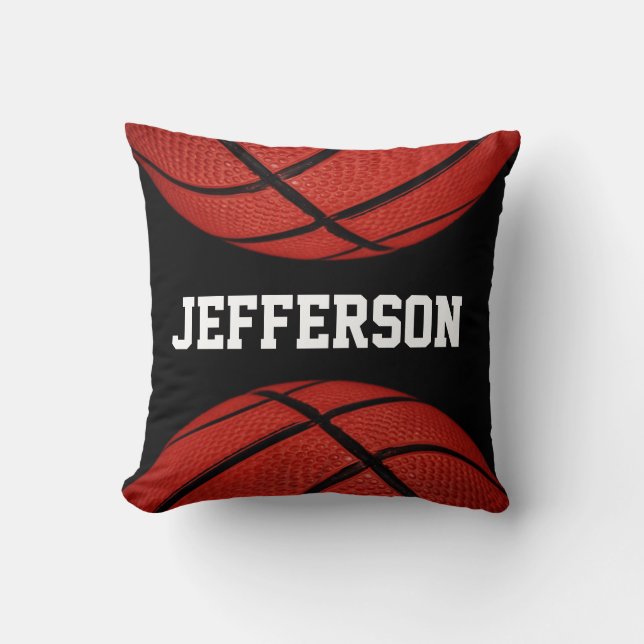 Basketball Personalisiert mit Namen Kissen (Vorderseite)