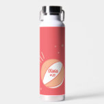 Basketball Personalisiert Name Nummer Personalisie Trinkflasche<br><div class="desc">Eine Basketballflasche für Ihren Spieler! Diese lustige,  personalisierte Wasserflasche ist ein tolles Geschenk für den Basketballspieler in Ihrem Leben. Name und Nummer sind anpassbar. In Orange- und Rosatönen. Schauen Sie sich auch das lustige Design auf der Rückseite an!</div>