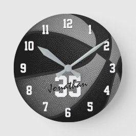 Basketball personalisiert runde wanduhr