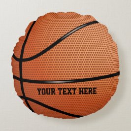 Basketball Personalisiert Sports Rundes Kissen