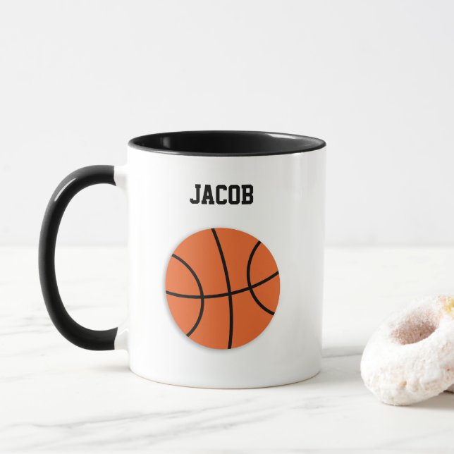 Basketball Personalisierte Kinder Tasse (Mit Donut)