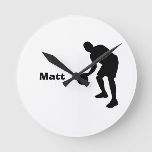 Basketball Personalized Clock Runde Wanduhr
