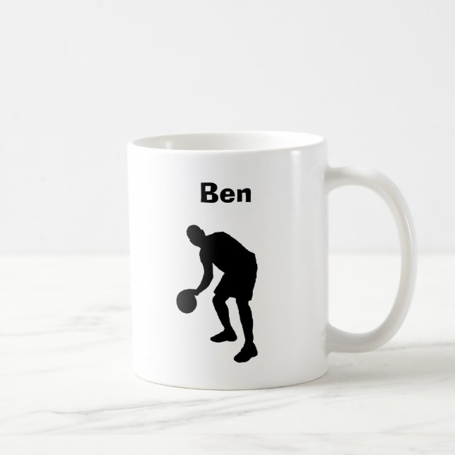 "Basketball" - Persönliche Umarmung Kaffeetasse (Rechts)