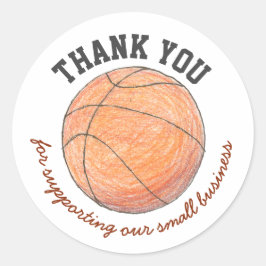 Basketball petite entreprise merci autocollant
