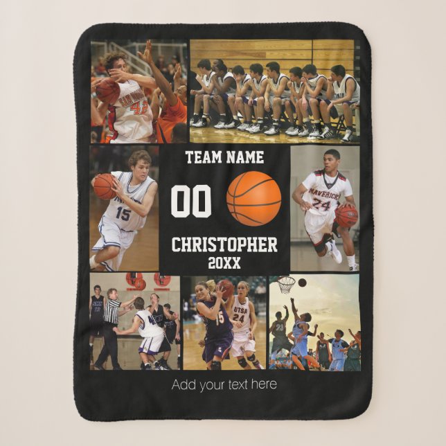 Basketball photo collage polaire couverture (Devant)