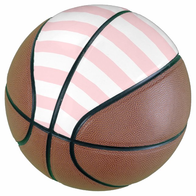 Basketball Pink & Weiß gestreift (angewinkelt)
