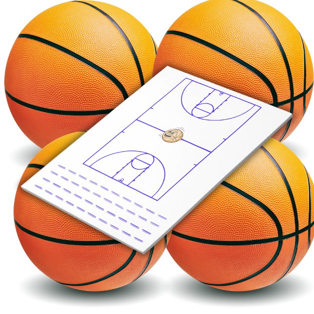 Basketball Playbook Blue | Notizblock (Von Creator hochgeladen)
