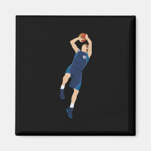 Basketball Player 3 Punkte Magnet