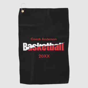 Basketball Player Abstrakt Swish - Word Art Golfhandtuch