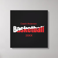 Basketball Player Abstrakt Swish - Word Art Leinwa