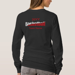 Basketball Player Abstrakt Swish - Word Art T-Shirt