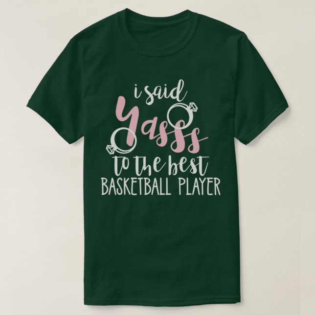 Basketball Player Bachelorette Hen Night T-Shirt (Design vorne)