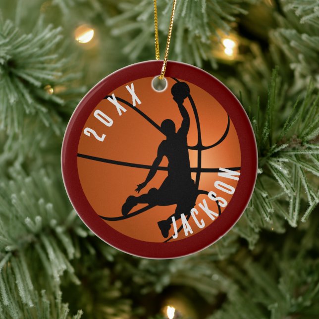 Basketball Player Christmas Keramik Ornament (Baum)
